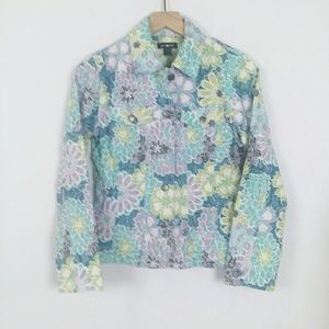 Mahtani floral with embroidered pattern jacket